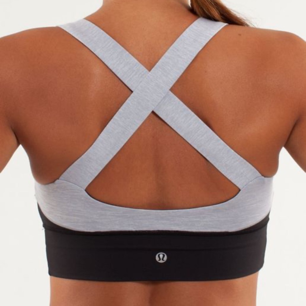 Lululemon Athletica Gray and Black Sports Bra